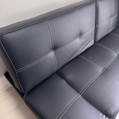 萩原 ハギハラ ソファーベッド 幅178×奥行86～91×高さ68～32×座面高32cm ロマンP-BKWの画像