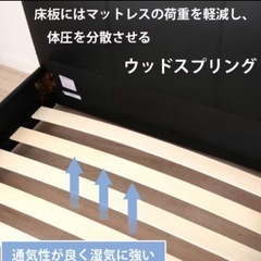 ニトリ　すのこベッドフレーム　ダブルの画像