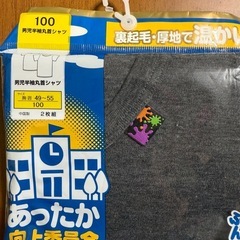 裏起毛 Tシャツ 肌着 100cmの画像