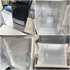 【配送設置 無料】一人暮らし家電セット♬①冷蔵庫②洗濯機③電子レンジ付（日時指定可能♬）お引っ越しの日に合わせて家電をお届け致します♬直ぐにご利用可能です♬の画像