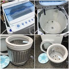 【配送設置 無料】一人暮らし家電セット♬①冷蔵庫②洗濯機③電子レンジ付（日時指定可能♬）お引っ越しの日に合わせて家電をお届け致します♬直ぐにご利用可能です♬の画像