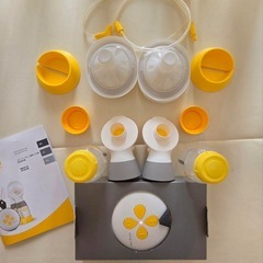 【2点セット】Medela 電動搾乳器＋Pigeon 手動さく乳器（未使用)の画像