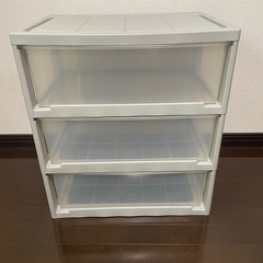 【受渡決定済⠀】衣類収納ケース ワイドチェスト3段の画像