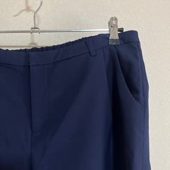 ガウチョパンツ キュロット スカンツ LL ネイビーの画像