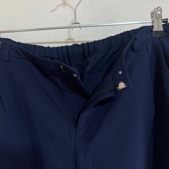 ガウチョパンツ キュロット スカンツ LL ネイビーの画像