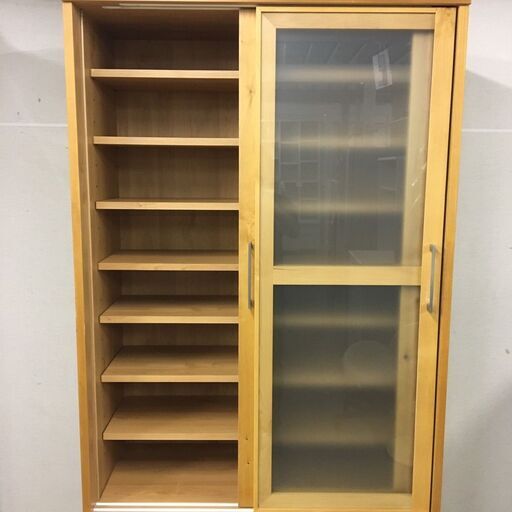  25064  2枚扉食器棚　収納たっぷり　カップボード　キッチンボード 河口家具製作所   ◆大阪市内・東大阪市他 6,000円以上