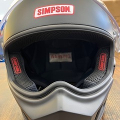 《 美品 》SIMPSON マットブラック ヘルメットの画像