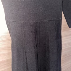 黒ニットワンピース　ロング丈の画像