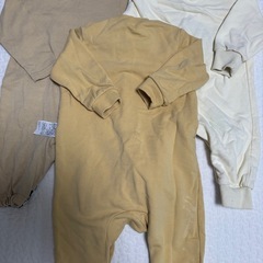 【３着セット】長袖カバーオール（スワン柄等）の画像