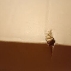 大容量の段ボール　１箱と緩衝材の画像
