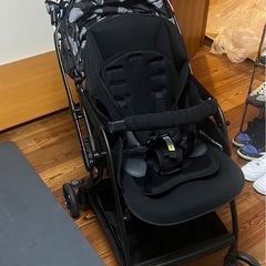 Aprica アップリカ　ベビーカー オプティア　両対面　ドット柄 黒の画像