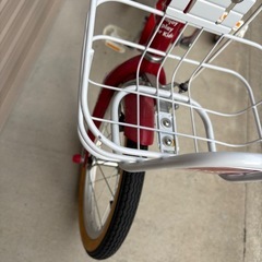 赤　自転車　補助輪付き　防犯登録削除済みの画像