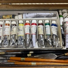 レトロ　ホルベイン 油絵具セットの画像
