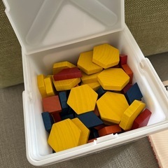 パターンブロックと問題集の画像