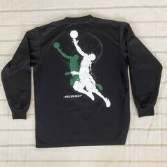 決まりました　アシックス製長袖　 練習着　メンズＬ　黒色 の画像