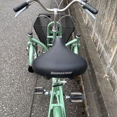 BRIDGESTONE 三輪自転車 minna 前16/後20インチ 前カゴ後ろ荷台付 ブリジストン の画像
