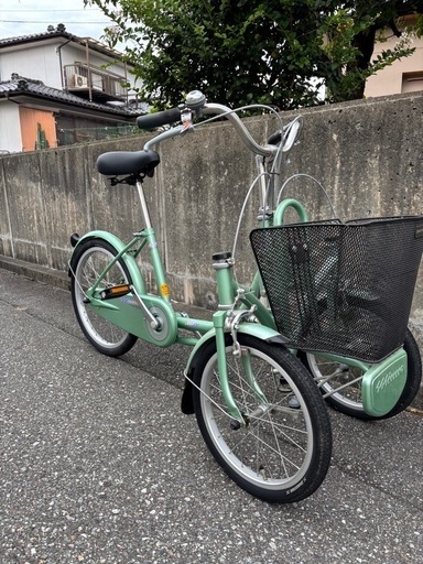 BRIDGESTONE 三輪自転車 minna 前16/後20インチ 前カゴ後ろ荷台付 ブリジストン 値下げ