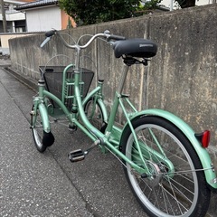 BRIDGESTONE 三輪自転車 minna 前16/後20インチ 前カゴ後ろ荷台付 ブリジストン の画像