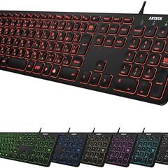 LEDバックライト　パンタグラフキーボード　フルキー日本語表示　定価4700円の品　ほぼ新品の画像