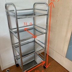 ステンレス　ワゴン　キャスター付きの画像