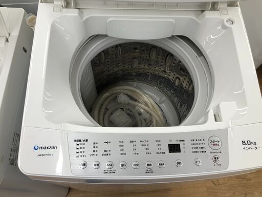 ★リユースのサカイ幸手店★SJ10672★ジモティ割あり★ MAXZEN 洗濯機 JW80WP01 8.0kg 21年製 動作確認／クリーニング済み
