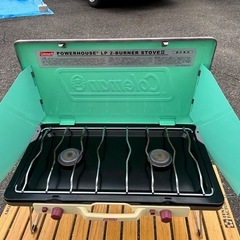 コールマン IL パワーハウス LP ツーバーナーストーブⅡ（インディゴ） キャンプ用品の画像