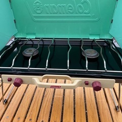 コールマン IL パワーハウス LP ツーバーナーストーブⅡ（インディゴ） キャンプ用品の画像