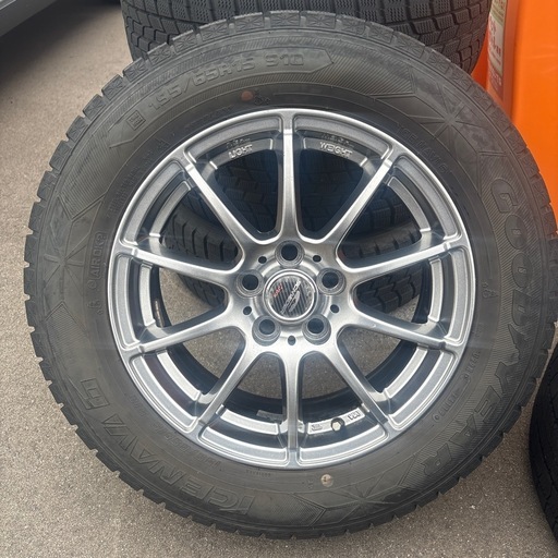 中古スタッドレス、アルミ4本　1本2019年製他3本2020年製　グッドイヤー　アイスナビ6　195/65R15
