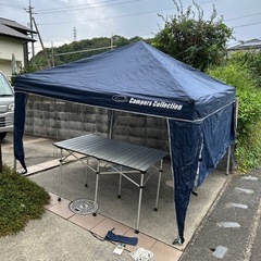 タープテント　テーブル　セットの画像