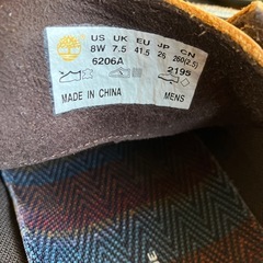 K2509-408 Timberland スニーカー ヌバック レザー キャメル 26cm キズ汚れ有りの画像