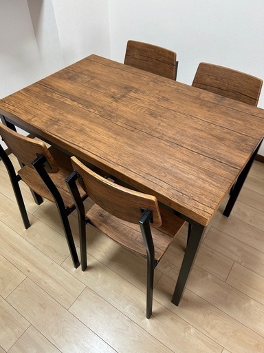 ヴィンテージダイニング5点セット FORK