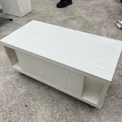テレビ台　テレビボード　ミニテレビ台　棚　白　ホワイト　かっ【59×29×27.5】の画像