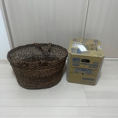 無印カゴ収納の画像