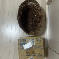 無印カゴ収納の画像