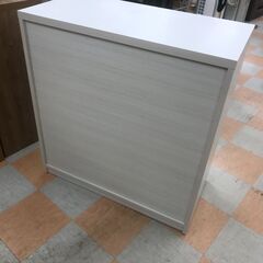 【ジャングルジャングル石川金沢店】  レンジ台 ホワイト/木目調 W90×D45×H94 クリーニング済み												の画像