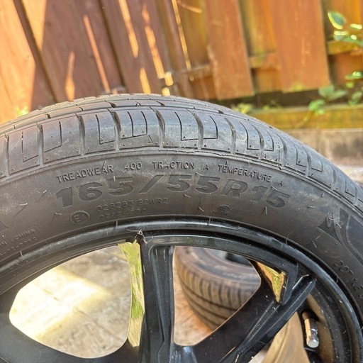 タント タイヤホイールセット 4本 ミネルバ 165/55R15 美品