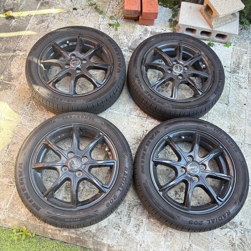 タント タイヤホイールセット 4本 ミネルバ 165/55R15 美品