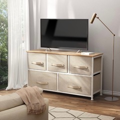 新品美品ベージュ収納タンスの画像