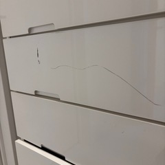 ニトリ　ハイチェスト　白　レールの画像