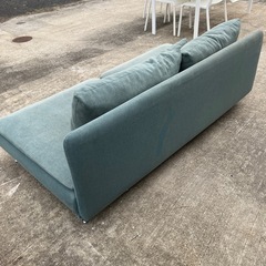 🛋️IKEA SÖDERHAMN（ソーデルハムン）ケーリンゲ グレーターコイズ　ソファ　2.5P 2.5人掛け　二人掛け　2人掛け　3人掛け　三人掛け　水色　ブルー　ローソファ　ソファー　家具【幅186奥100背高67.5座面高36】の画像