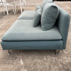 🛋️IKEA SÖDERHAMN（ソーデルハムン）ケーリンゲ グレーターコイズ　ソファ　2.5P 2.5人掛け　二人掛け　2人掛け　3人掛け　三人掛け　水色　ブルー　ローソファ　ソファー　家具【幅186奥100背高67.5座面高36】の画像
