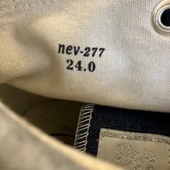 K2509-410 NEV SURFBOARDS ハイカット  スニーカー デニム 24cm 使用感汚れ有りの画像