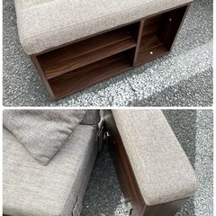 収納 オットマン付 ソファベッドの画像