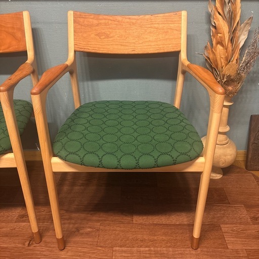 ミナペルホネン生地　ダイニングチェア　enstol国産無垢材