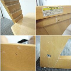 カトージ　木製　ベビーチェア　テーブル付き　ハイチェア　テーブル取外し可能　股ベルト付　座面、足乗せ高さ調節可能　KATOJI　家具の画像