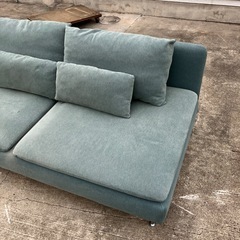 🛋️IKEA SÖDERHAMN（ソーデルハムン）ケーリンゲ グレーターコイズ　ソファ　2.5P 2.5人掛け　二人掛け　2人掛け　3人掛け　三人掛け　水色　ブルー　ローソファ　ソファー　家具【幅186奥100背高67.5座面高36】の画像