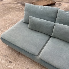 🛋️IKEA SÖDERHAMN（ソーデルハムン）ケーリンゲ グレーターコイズ　ソファ　2.5P 2.5人掛け　二人掛け　2人掛け　3人掛け　三人掛け　水色　ブルー　ローソファ　ソファー　家具【幅186奥100背高67.5座面高36】の画像