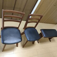 伸張式ダイニングテーブルセット 奥行75cm×幅120cmの画像