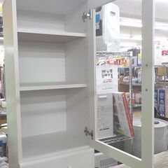 食器棚 幅40㎝ 高さ180㎝ スリム キッチン収納 ホワイト セシルナ カップボード 西岡店の画像