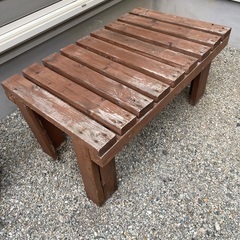 木製手作り縁台の画像